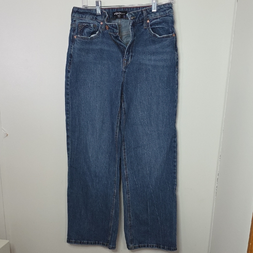 Wide Leg Denim Jeans in Classic Blue